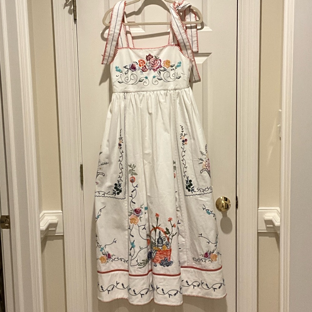 Hunter Bell Embroidered White dress